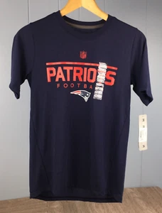NWT New England Patriots Shirt Navy Blue YOUTH 10-12 Unisex - Picture 1 of 12