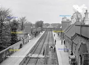 NEWBRIDGE,Co.Kildare,Ireland - The Railway Station in June 1910 - Picture 1 of 1