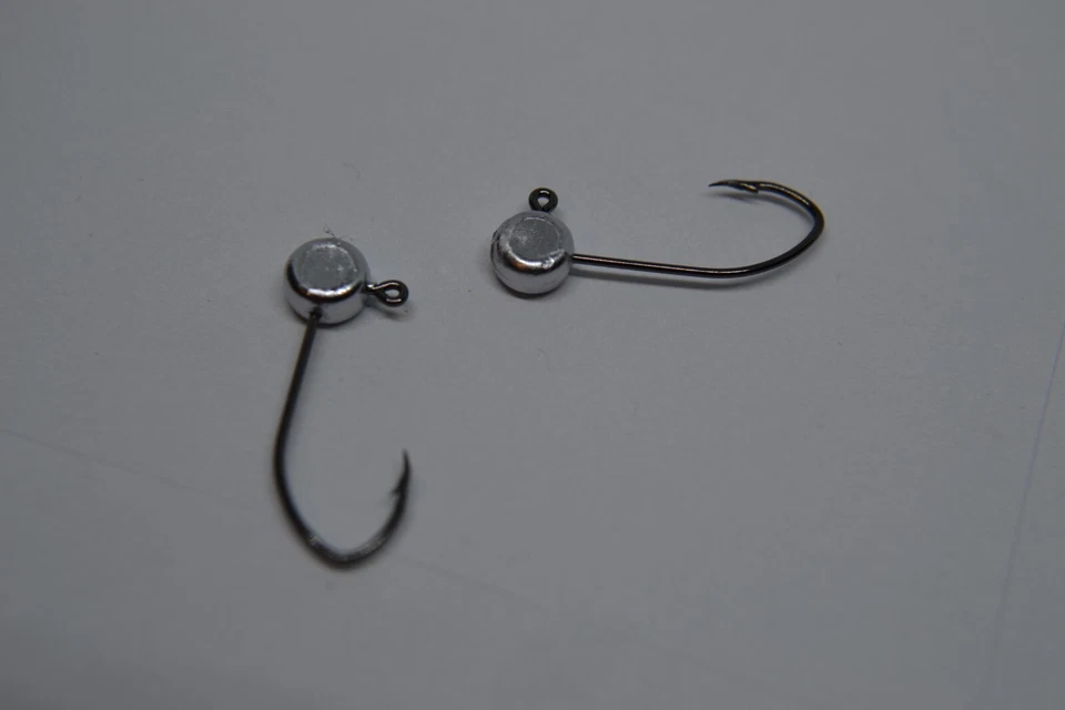 JASONS TACKLE 1/24 FREE STYLE / PILL HEAD JIG HEAD #6 BLACK MUSTAD SICKLE JIG TYING 100