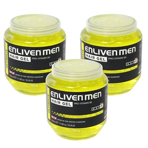 3 x ENLIVEN HAIR GEL 500ML TUB ULTIMATE YELLOW - Yes this is 3 tubs for £7.00 !! - Picture 1 of 1