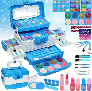 kids makeup kit for girl - little girls real make up set washable makeup toy - Picture 1 of 38