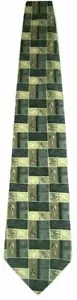 Cravatta collo uomo George Machado Zylos 100% seta blu panna grigio 55,5" - Foto 1 di 5