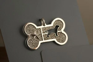 Labrador Retriever Lab Lone Star Dog Tag Sterling Bone - Picture 1 of 2