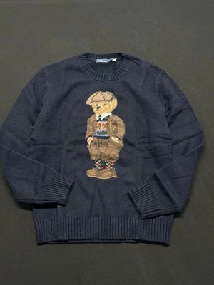 Polo Ralph Lauren Sweater Polo Bear Men’s Medium Navy Classic Pullover Crewneck - Image 1 of 4