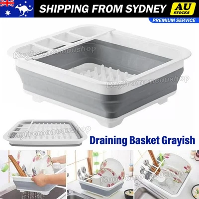 10L Collapsible Dish Drainer/Dish Rack/strainer Caravan Cups Plates Utensils - image 1 of 4