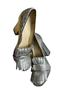 Silberne Fransen Heels Schuhe INSPIRED BY GUCCI Gr. 39, plz Details siehe Fotos - Bild 1 von 5