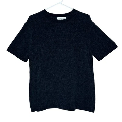 Suéter Top Informal Esquinero Nuevo con Etiquetas Años 90 Negro Tejido Manga Corta Para Mujer Talla L Elegante Foto 1 de 4