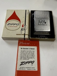 Zippo 1969 Madison Chemical Co Werbung Feuerzeug ungebrannt in Box FL110 - Bild 1 von 7