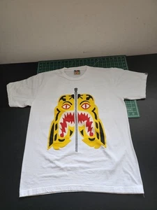 A Bathing Ape Tiger RLX Tee Men's Size Large L White T-Shirt  - Picture 1 of 8