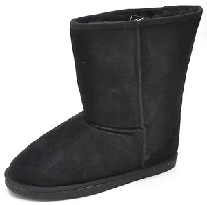 Staheekum Brand Black Classic Mid-Calf Australian Sheepskin Wool Boots Women's - Picture 1 of 4