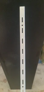 10 x Wall Strip Shelving Single Slot Strips 2.4H White Cheap Shop Fittings - Picture 1 of 1
