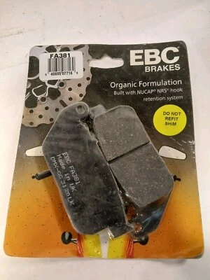 NUEVAS PASTILLAS DE FRENO EBC FA381 algunas motocicletas Harley Davidson 883 1200 XL Sportster Foto 1 de 3