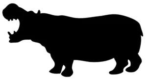 Hippo Vinyl Decal Sticker. Car, Window - Picture 1 of 2