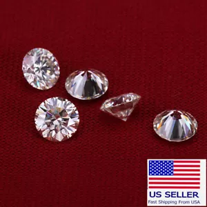 0,8~3 mm bianco chiaro colore D VVS1 taglio rotondo pietra moissanite sciolta taglio eccellente - Foto 1 di 8