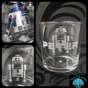 Vetro Whisky Star Wars R2D2 GRATIS Nome Inciso Personalizzato Regalo Ideale Per Lui - Foto 1 di 12