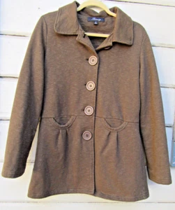 RUNWAY Lagenlook oliv weicher Strick Long Line Fleece Thermo Mantel Jacke Wms M - Bild 1 von 10