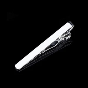 Fashion Style Tie Clip Men Metal Copper Silver Gold Tone Simple Necktie Clasp - Picture 1 of 13