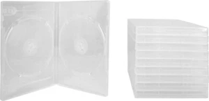 (10) Super Clear 14mm 2 Disc Capacity PREMIUM DVD Cases Boxes Disk #DV2R14CLPR - Picture 1 of 2