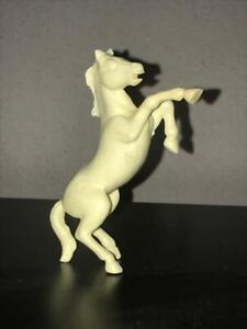 Marx Rearing Horse - No Saddle - 60mm Scale - 1950s White Plastic
