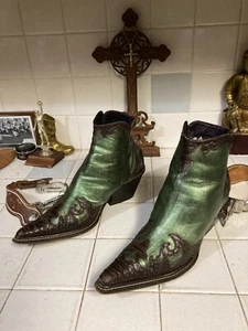 Botas de Cuero Italianas DONALD J PLINER Colección Western Couture Talla 10 Medianas - Imagen 1 de 16