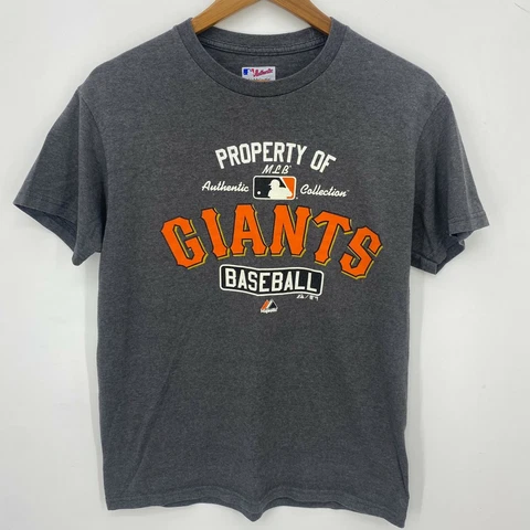 Majestic T-Shirt Men's M Gray San Francisco Giants MLB Baseball Cover