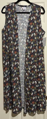NWT- LuLaRoe Womens JOY Duster Vest   Multicolored Floral Sz Large - Image 1 of 4