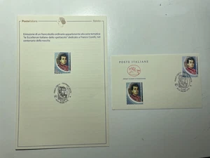 2021 Bollettino Illustrativo + Busta FDC Franco Corelli - Picture 1 of 3