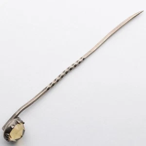 Antiguo prendedor victoriano natural citrino plata - Imagen 1 de 20