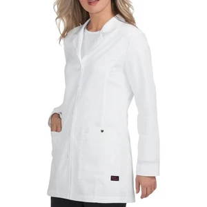 Betsey Johnson Women's Marigold Lab Coat White Size Medium Medical Notch Lapel - Picture 1 of 7