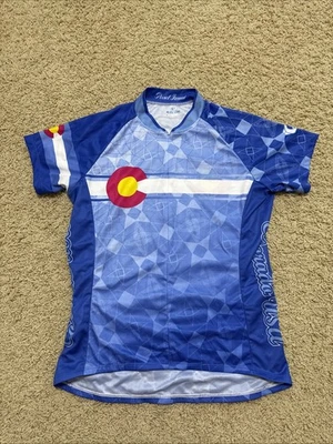 Pearl Izumi Select Womens Large Blue 1/2 Zip Cycling Jersey Colorado - Image 1 of 4