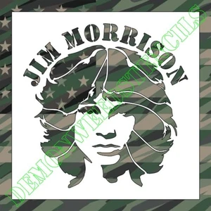 6"x6" Clear Plastic Stencil - Music Jim Morrison (RO657) (.007") - Picture 1 of 2