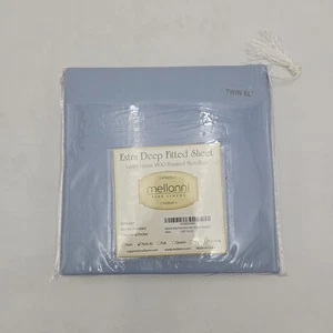 Mellanni Extra Deep Fitted Sheet | Blue Hydrangea TWIN XL | NEW - Picture 1 of 6
