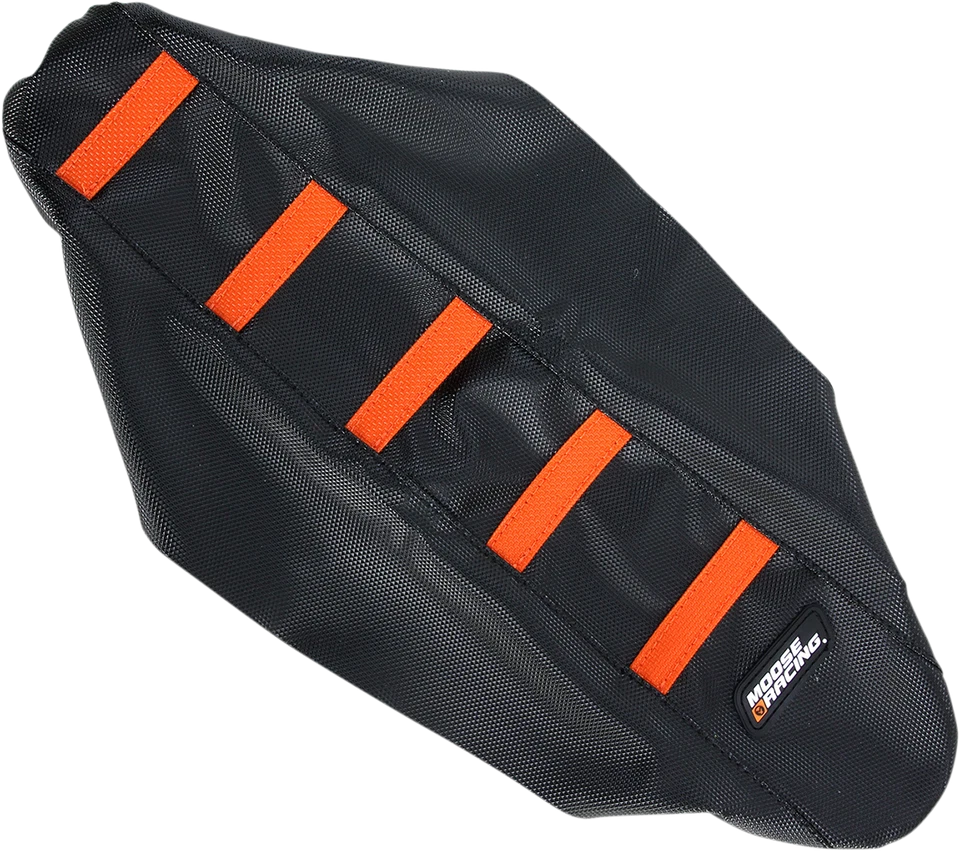 Cubierta de asiento acanalada MOOSE OFFROAD - cubierta negra/costillas naranjas - KTM Foto 1 de 1