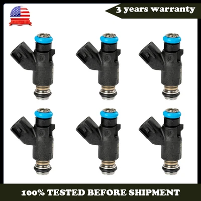 NEW Set of 6 Fuel Injectors For Hyundai Azera 3.3L V6 2007 2008 2009 2010 2011 - Image 1 of 4