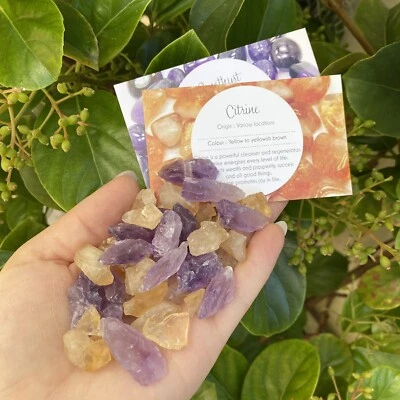 "AMETHYST & CITRINE POINTS" - Natural Raw Points - Very Good Colour - 100 Grams - image 1 of 4