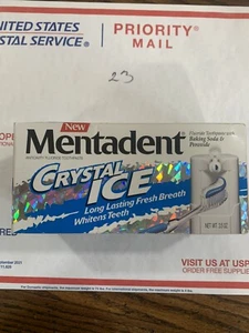 MENTADENT Baking Soda Peroxide Toothpaste Crystal Ice 3.5 oz New Sealed - Picture 1 of 7