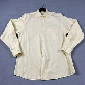 Ermenegildo Zegna Dress Shirt Mens 42/16.5 Yellow Regular Fit - Picture 1 of 11
