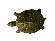 Solid Brass Vintage fertility Turtle with Female Genitalia Figurine 3” Novelty