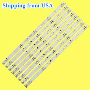 8pcs LED strips for Hitachi 49E30 49D1600 49HR332M05A0 V4 4C-LB490T-HR4 49U3600C - Picture 1 of 12