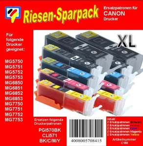 Druckerpatronen für CANON PGI-570 571 TS5055 TS5053 TS5052 TS5051 TS5050 TS5000 - Bild 1 von 17