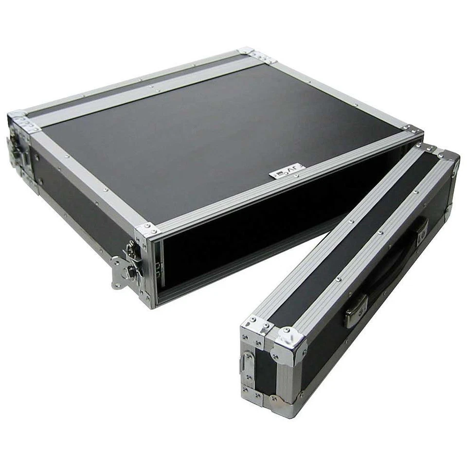 Flightcase 2HE 19" Rackschienen v+h max.Tiefe 41cm 7mm Multiplex RACK CASE Profi - Bild 1 von 4