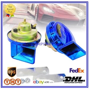 2 PIEZAS 12V 110DB bocina de tren súper fuerte azul impermeable para motocicletas automóviles SUV - Imagen 1 de 7