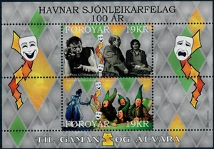 Islas Feroe. 2018. 38 Kr. Asociación de Actores, hoja de recuerdo, MNH (BL66) - Imagen 1 de 1