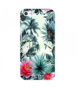 Coque Iphone 7 Iphone 8 perroquet palmier exotique tropical fleur rose - Photo 1 sur 1