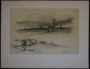 Abel Pann (1883/1963) Litografia - " La Sete " - Firmato - Picture 1 of 3