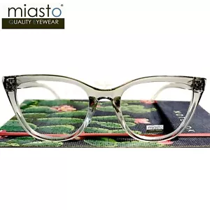 GAFAS DE LECTURA GRANDES CUADRADAS MIASTO OJO DE GATO + 1,75 GRIS CRISTALINO OMBRE - Imagen 1 de 3