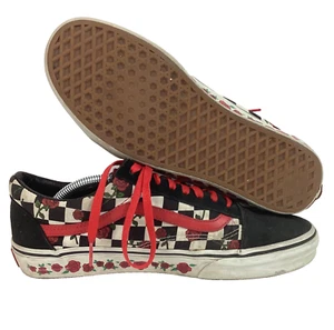 Vans Asher Rose - Uomo Taglia 9/Donna Tg 10,5 -Allacciatura bassa tela floreale a scacchi - Foto 1 di 12