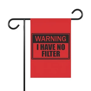 Bold Garden Banner, Outdoor Decor, Funny Home Sign, Warning Flag, [...] - Picture 1 of 7