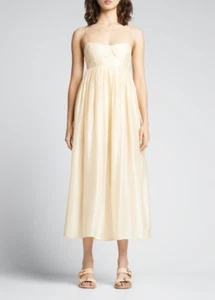 ULLA JOHNSON Mariza Spaghettiträger Kleid Gr. 2 Orig. 875 $ NEU - Bild 1 von 8