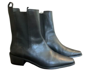 Botas Chelsea Tory Burch para Mujer 7 Cuero Negro Panel Elástico Bruja Gótica Motociclista - Imagen 1 de 20